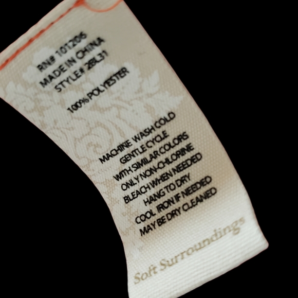 Polynesian Floral Shift Soft Suroundings Asain Vibe Satiny Bold Dress - Picture 11 of 12